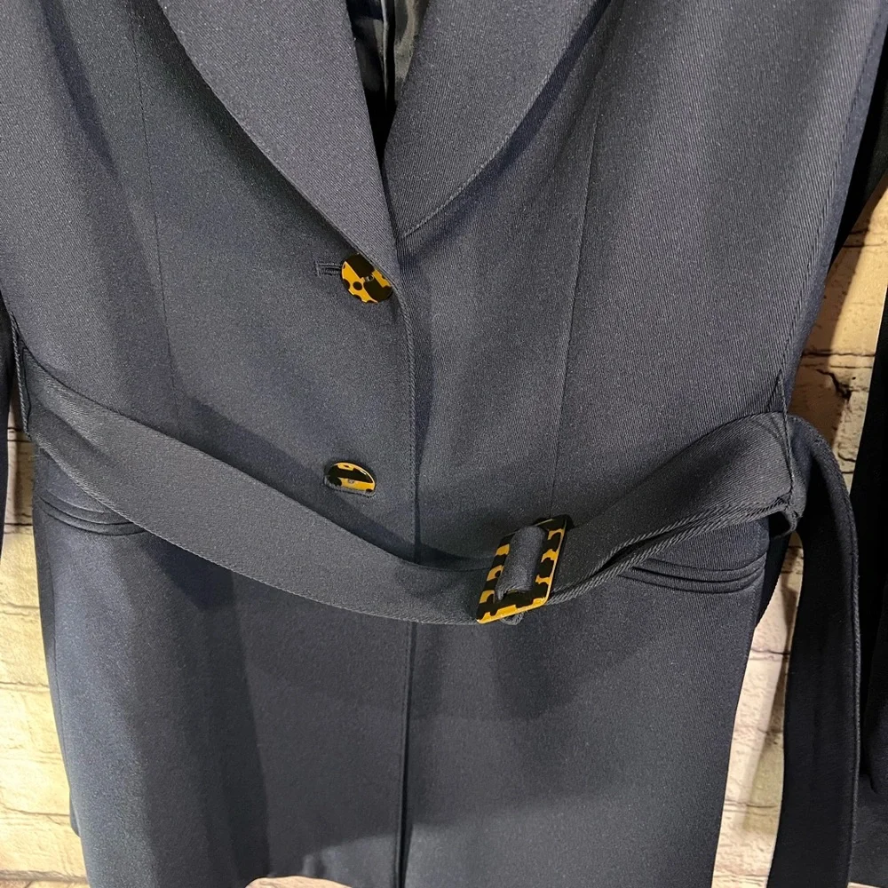 Le Suit. Ladies Dark-blue 2-piece pant suit. Size 12. - Picture 5 of 10